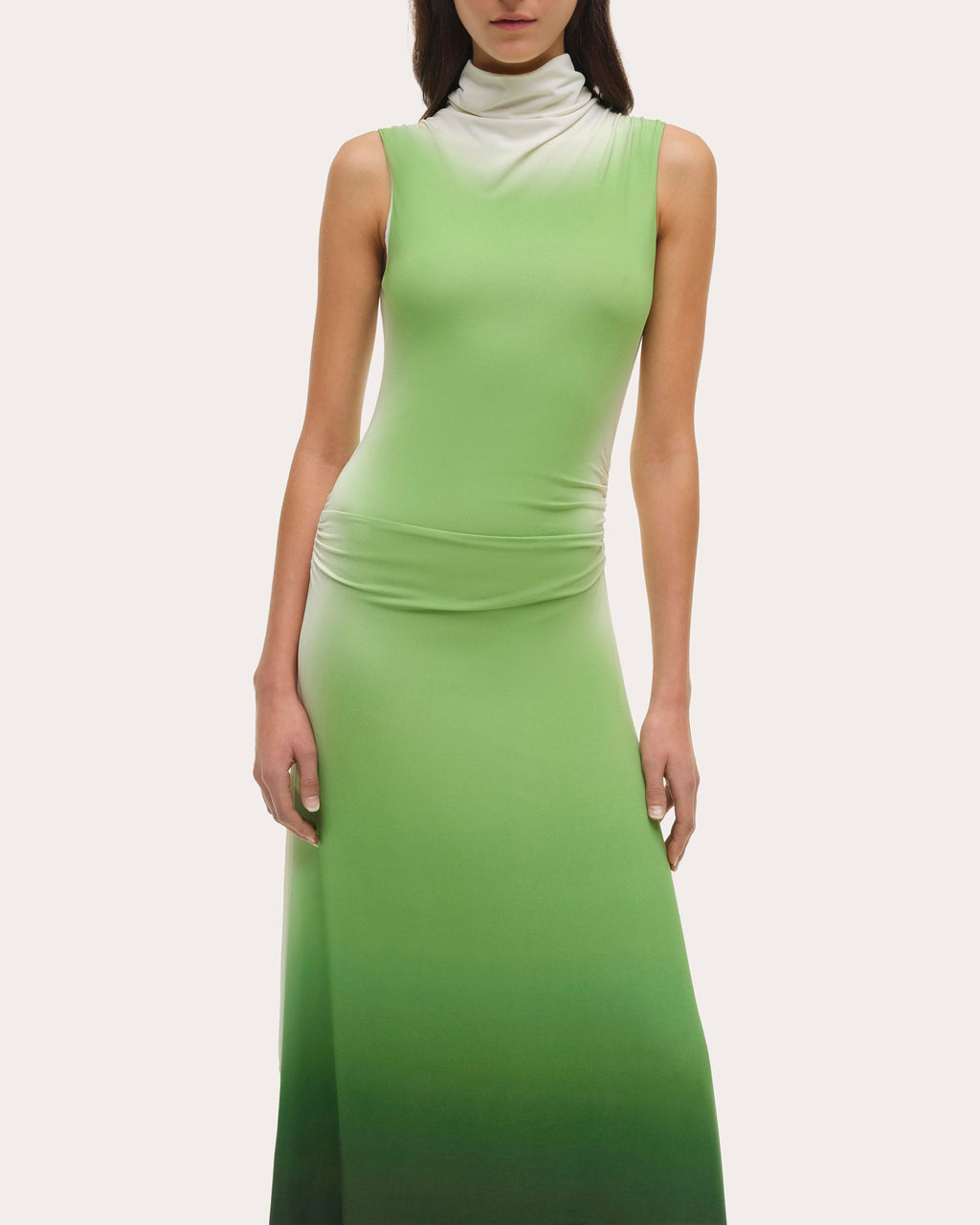Aldina Ruched Ombré Jersey Maxi Dress