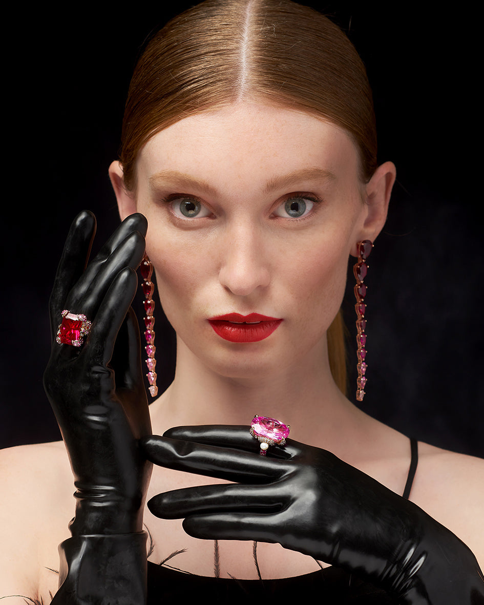 Diamond & Ruby Cinderella Ring