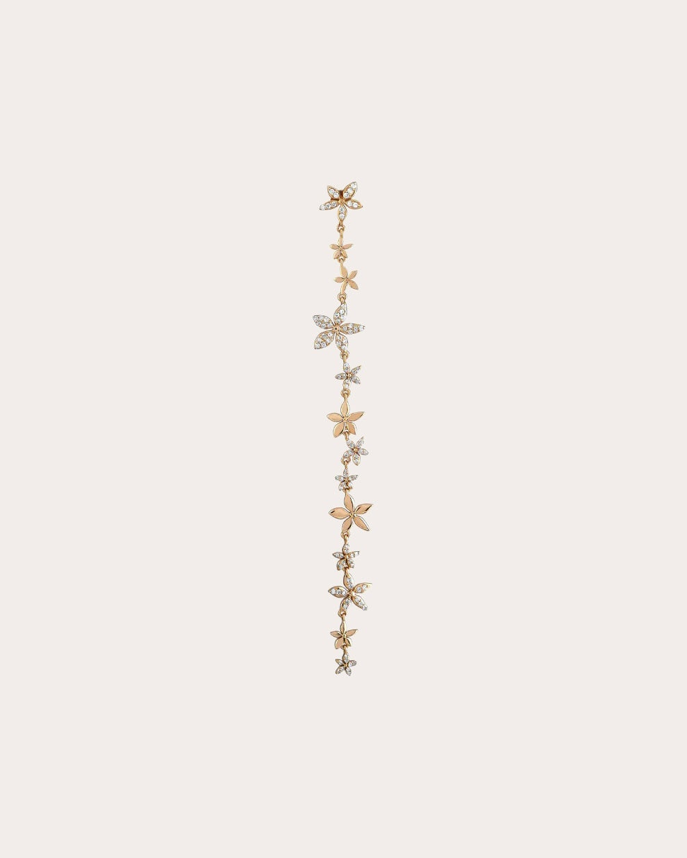 Diamond Apple Seed Tara Drop Earrings
