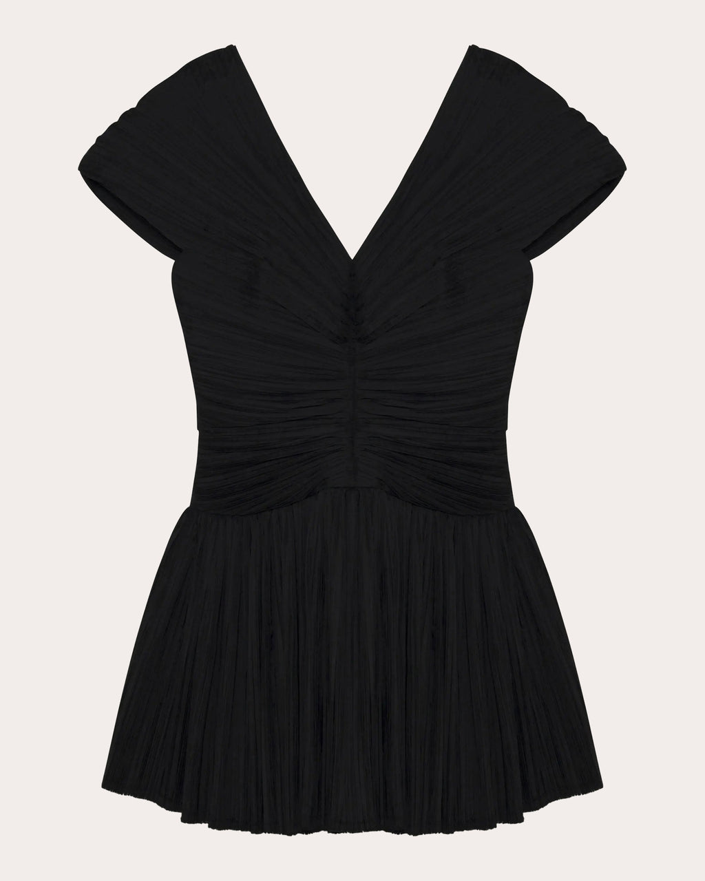 Avarie Plissé Taffeta Mini Dress