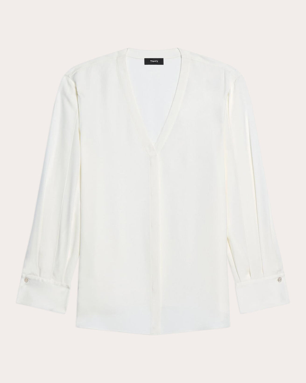 Silk Georgette Blouson-Sleeve Blouse