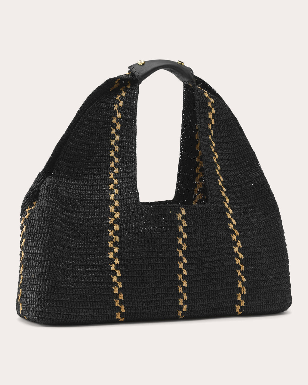 Large Euphoria Stitched Raffia Shoulder Bag
