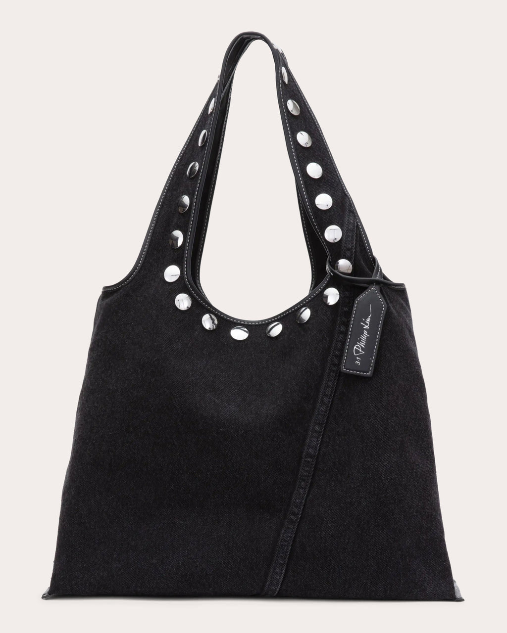 Market Studded Washed Denim Tote