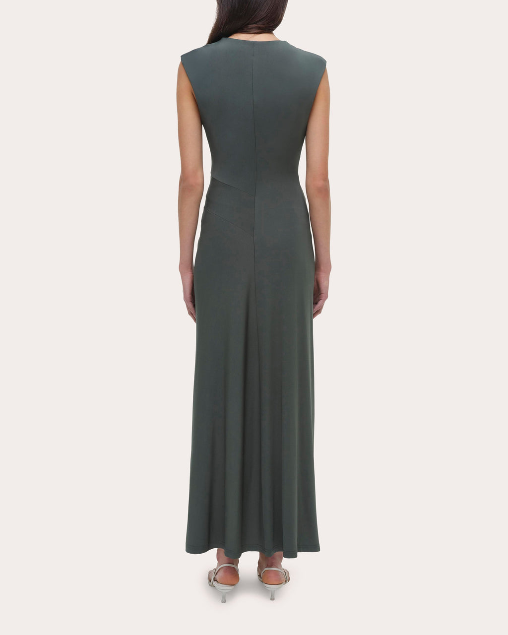 Acacia Draped Ruched Jersey Midi Dress