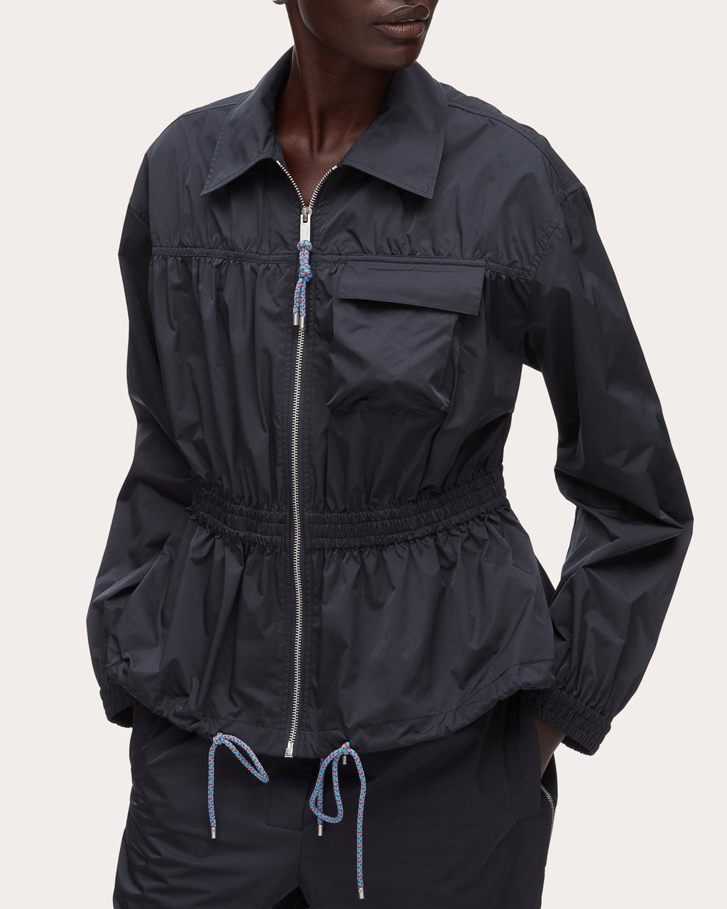 Ripstop Shirred Drawstring Jacket