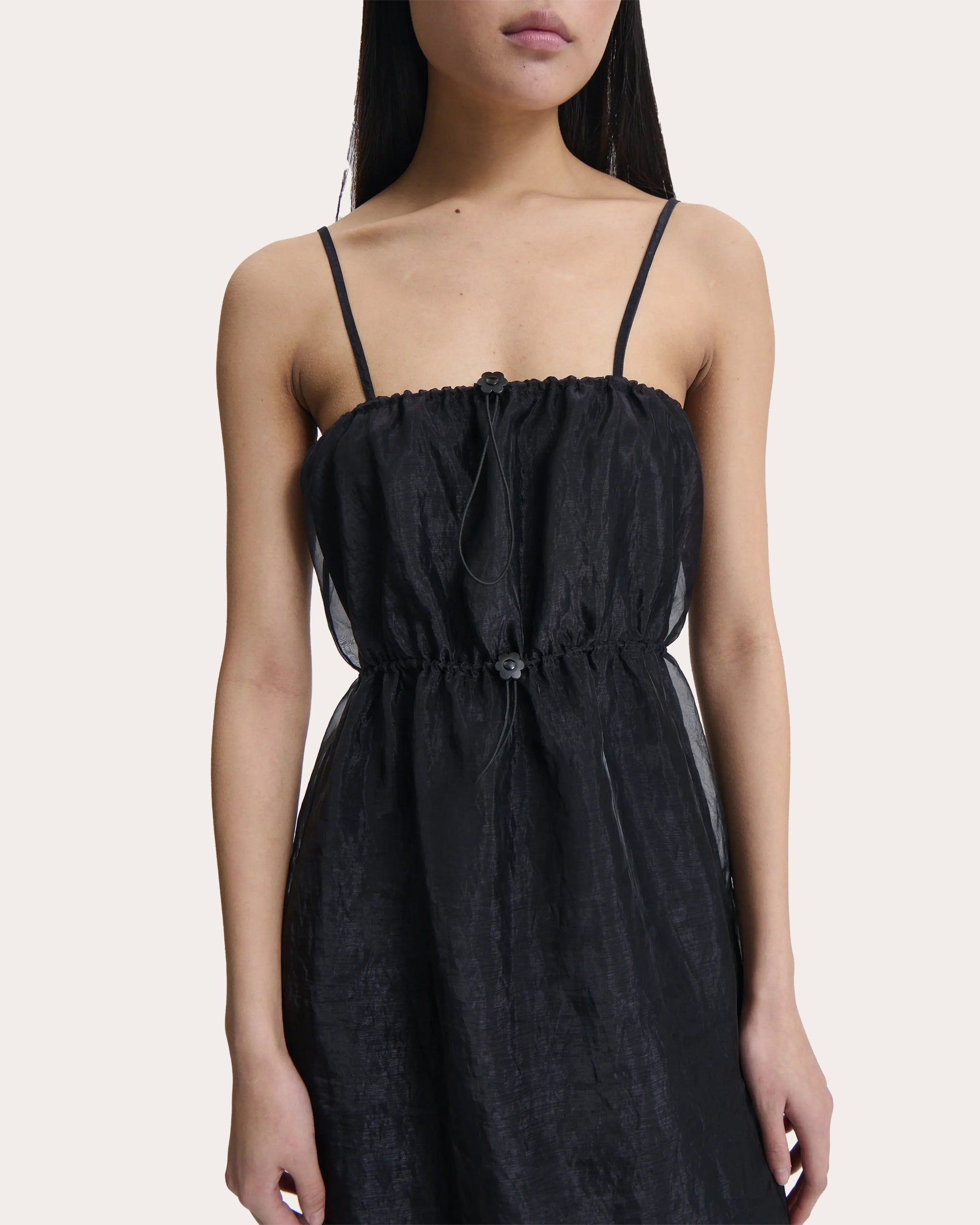 Barr Embroidered Floral Liquid Myrtia Slip Dress