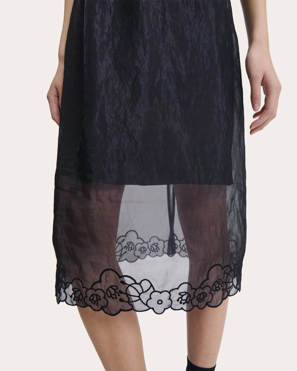 Barr Embroidered Floral Liquid Myrtia Slip Dress