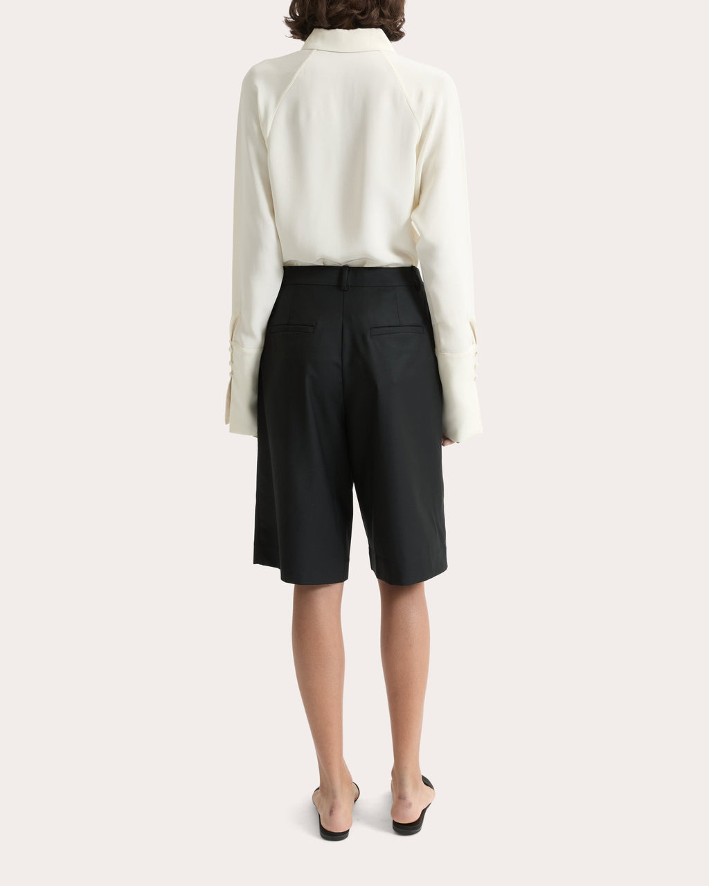 Ila Pleated Wool Bermuda Shorts