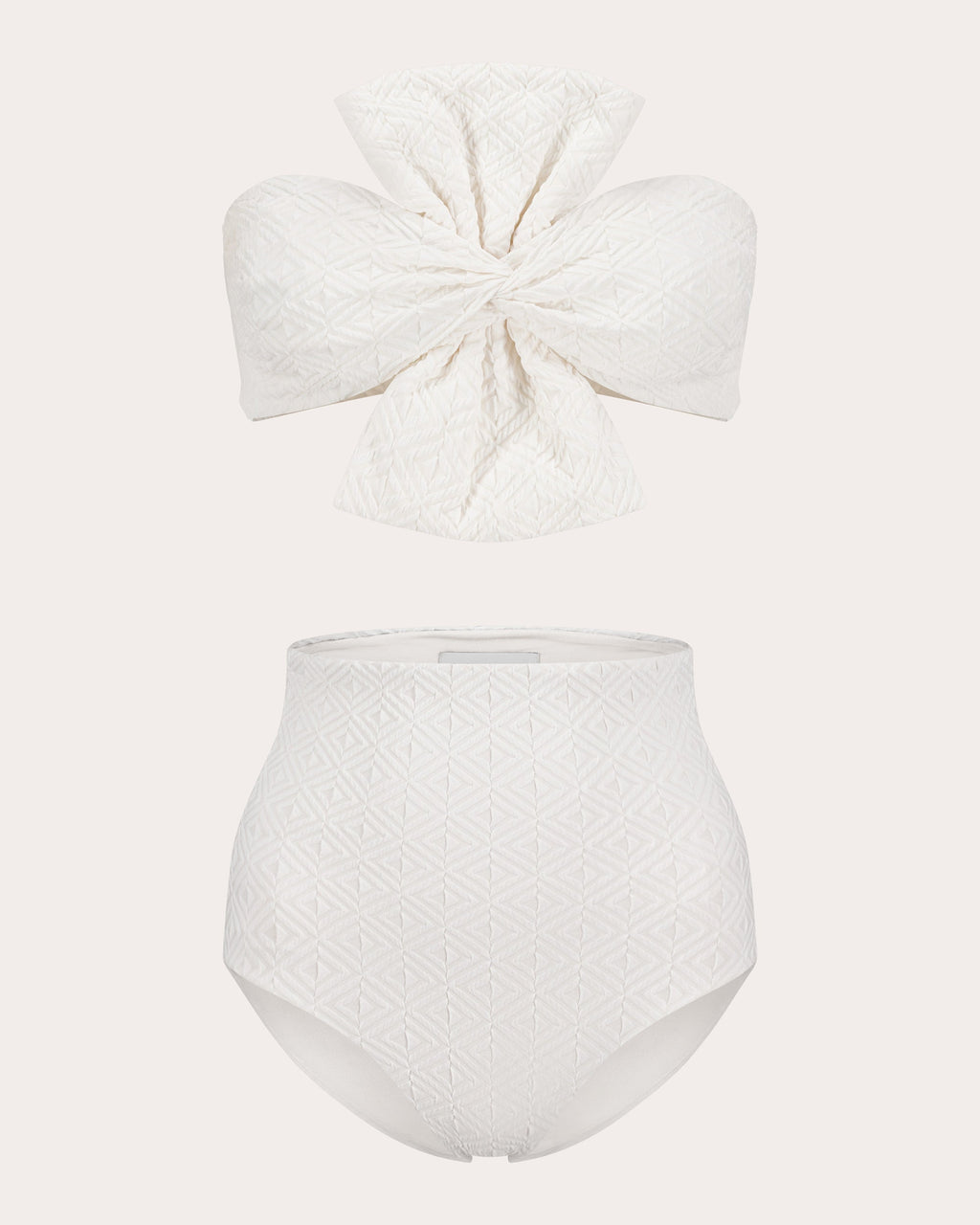 Ara Jacquard High-Waist Bikini Bottoms