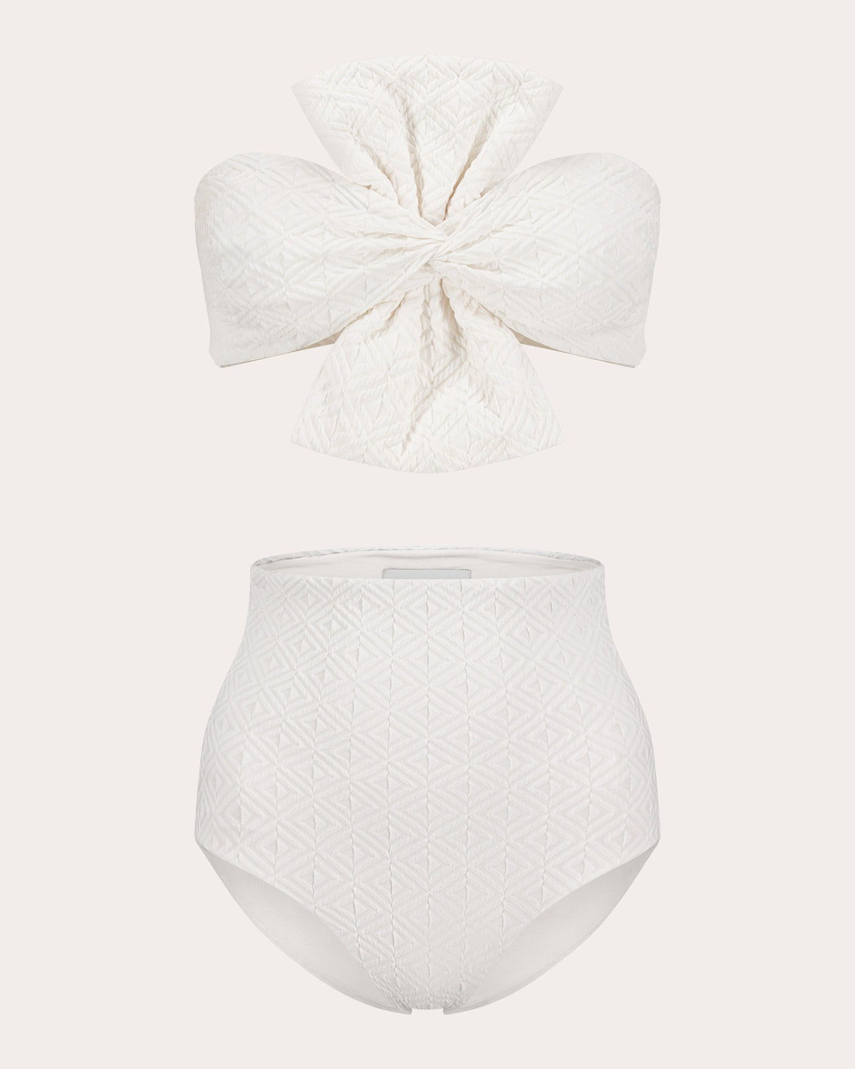 Ara Jacquard High-Waist Bikini Bottoms