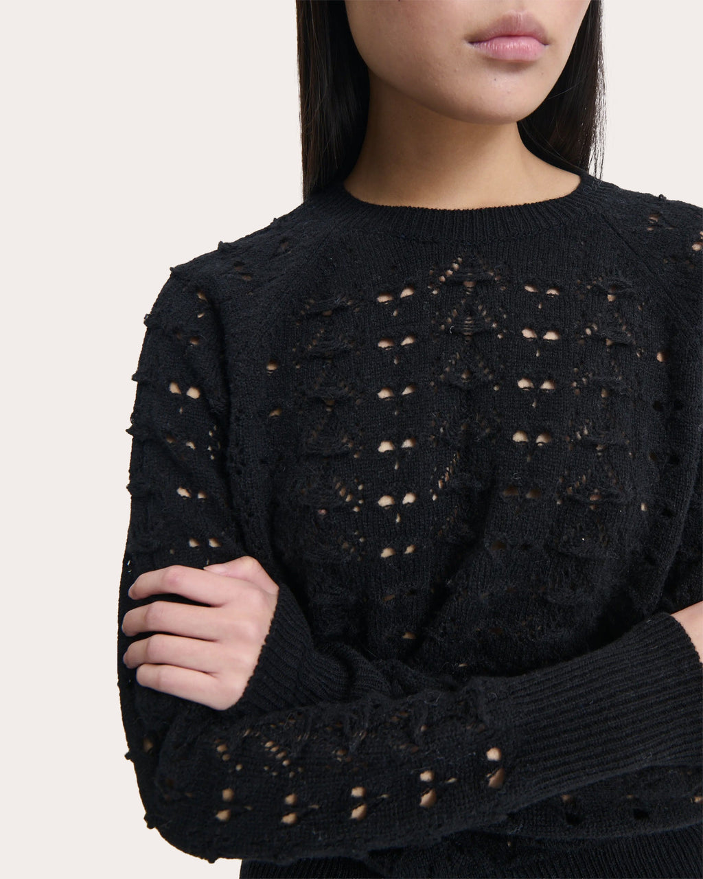 Bidane Heritage Knit Wool Raglan Sweater