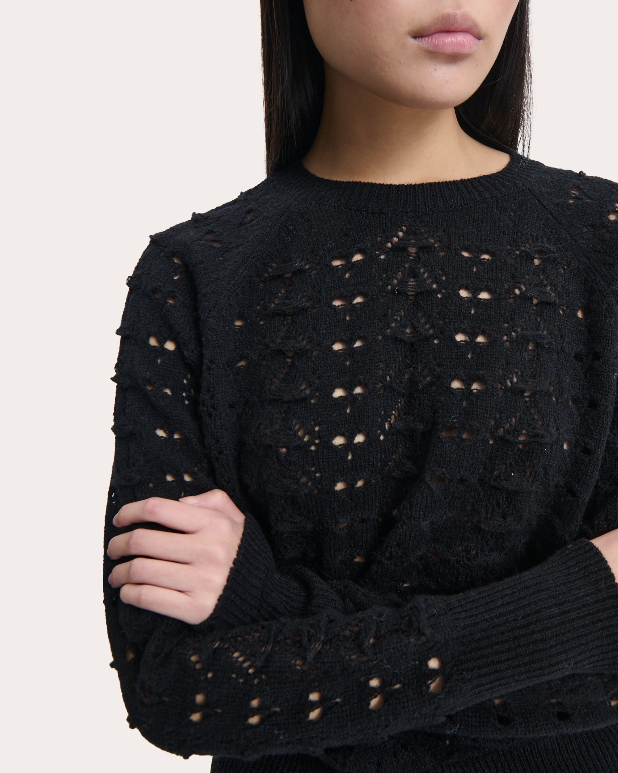 Bidane Heritage Knit Wool Raglan Sweater