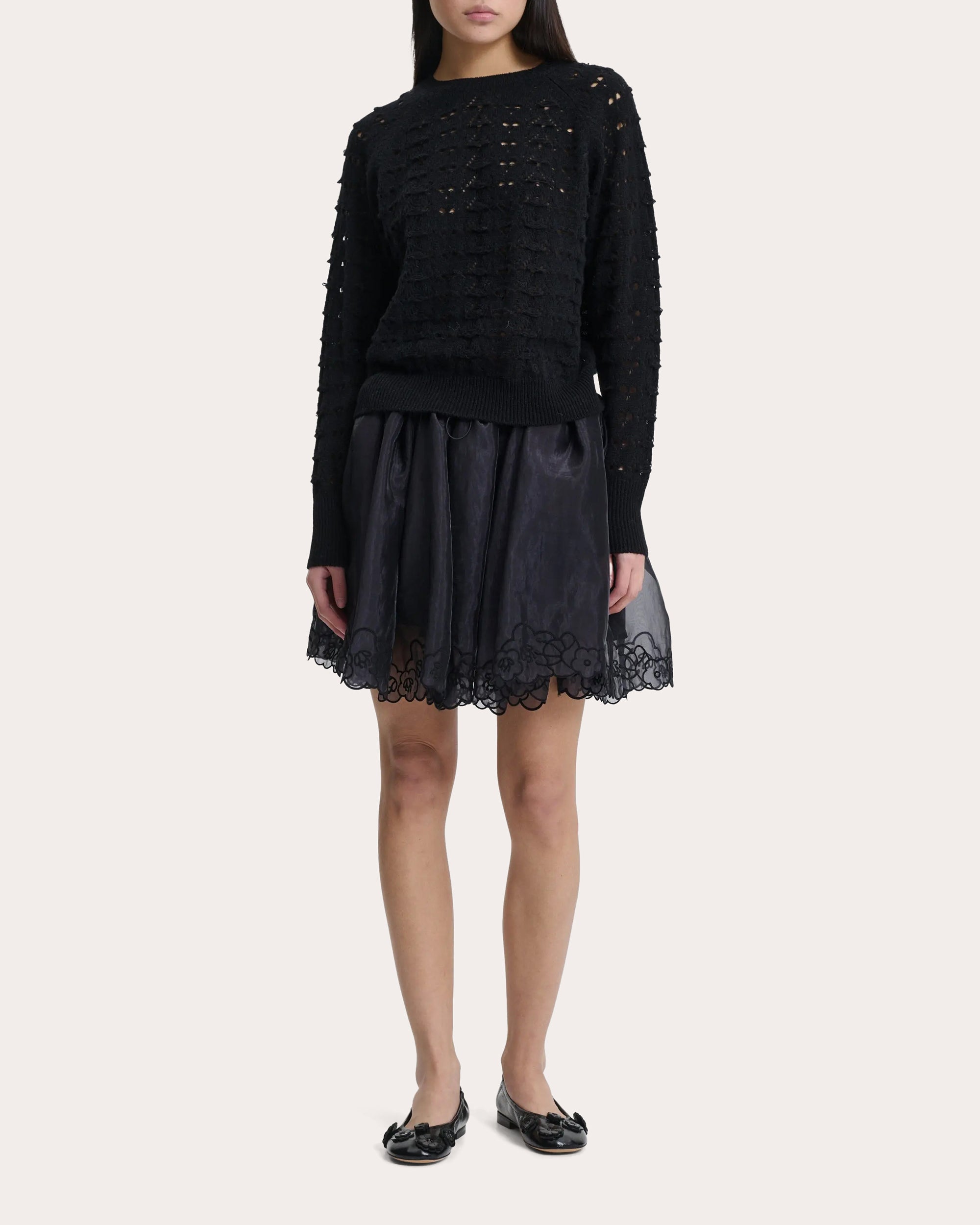 Bidane Heritage Knit Wool Raglan Sweater