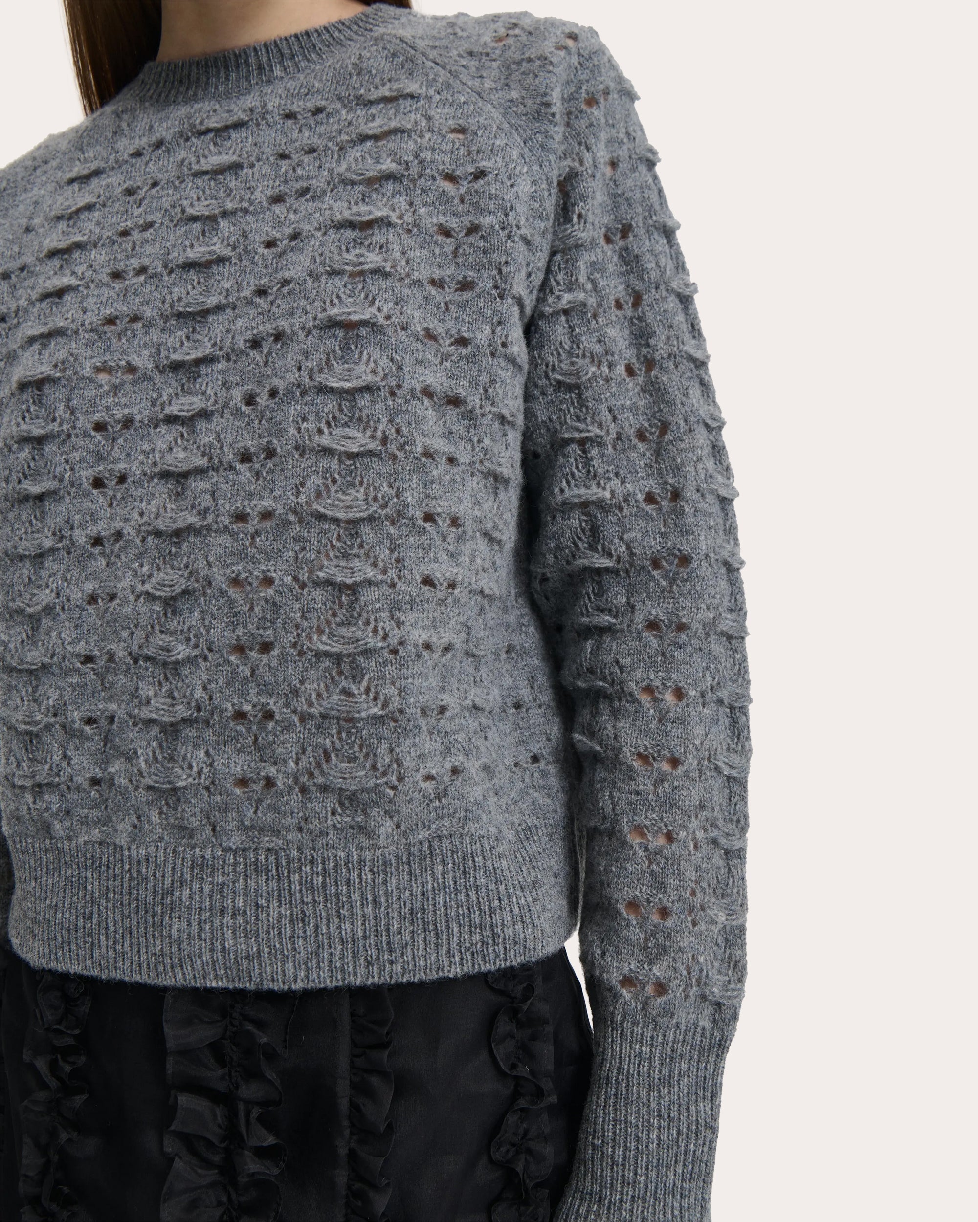 Bidane Heritage Knit Wool Raglan Sweater