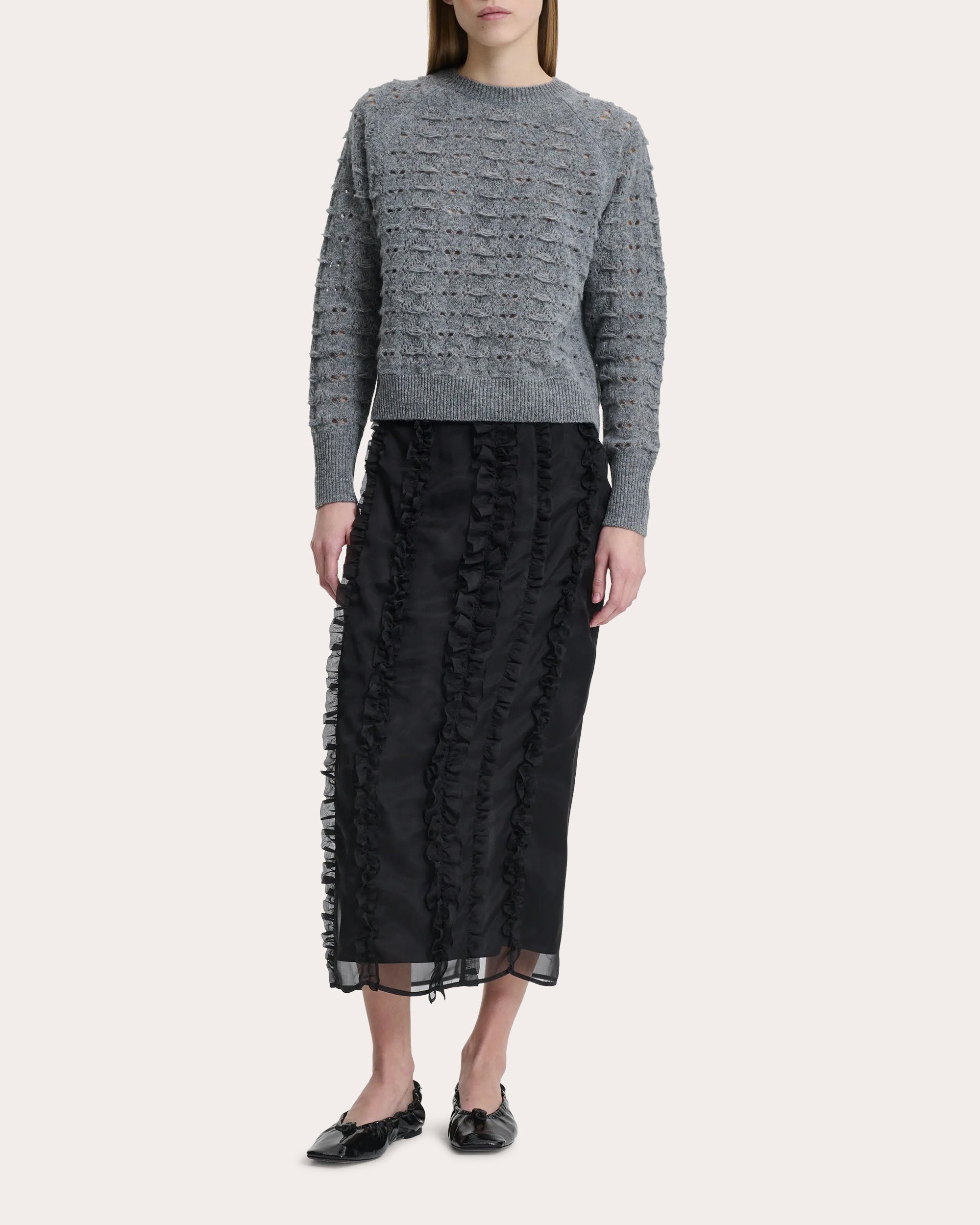 Bidane Heritage Knit Wool Raglan Sweater