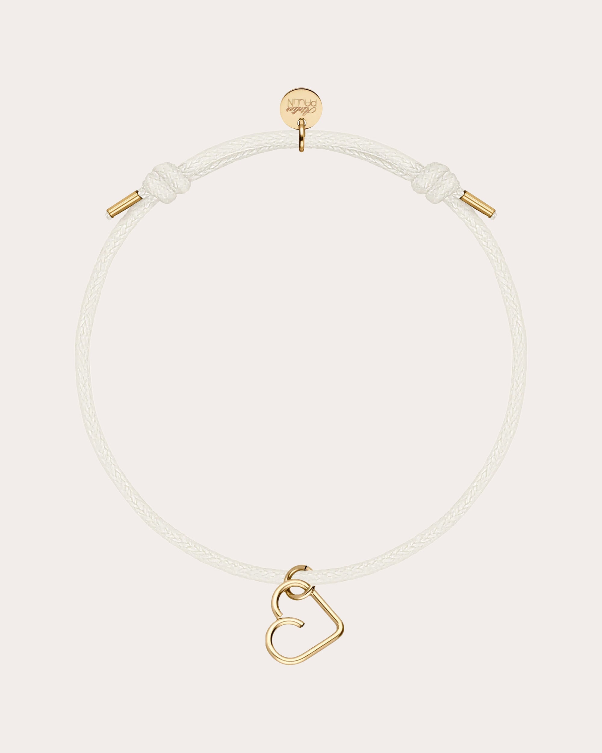 Heart Charm Cord Bracelet