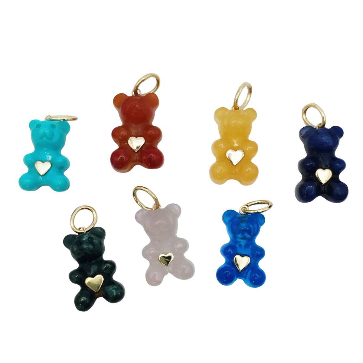 Carved Stone Gummy Bear Pendant