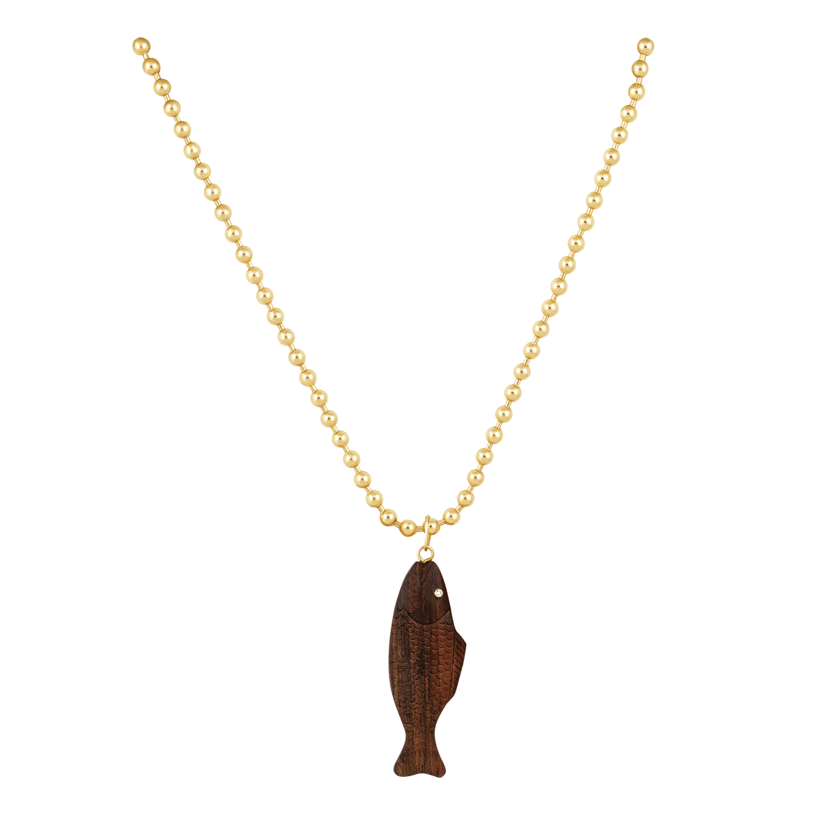 Walnut Swedish Fish Pendant