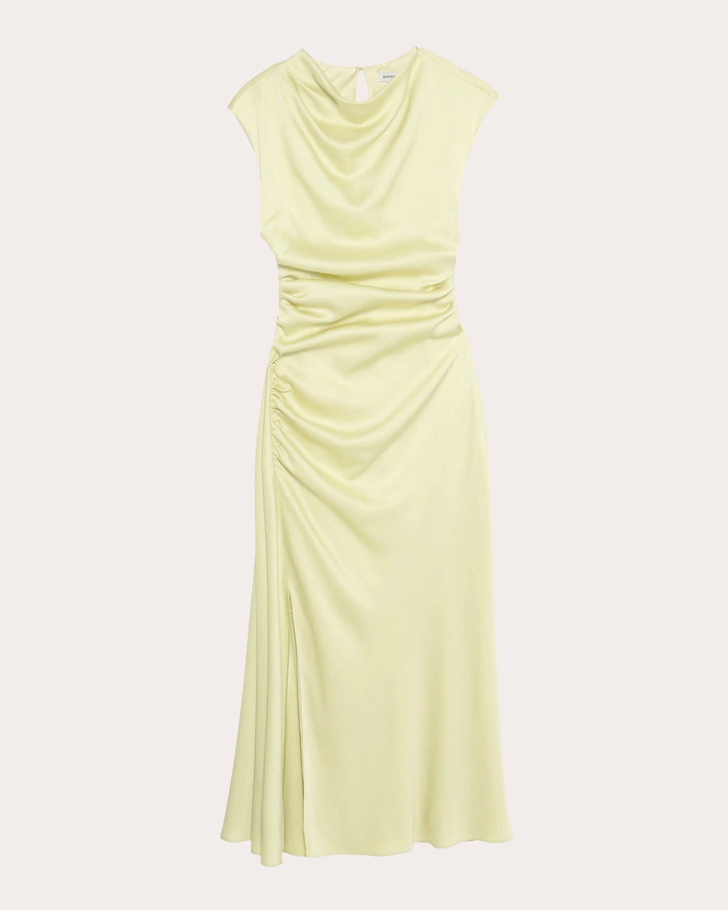Burke Satin Draped Midi Dress