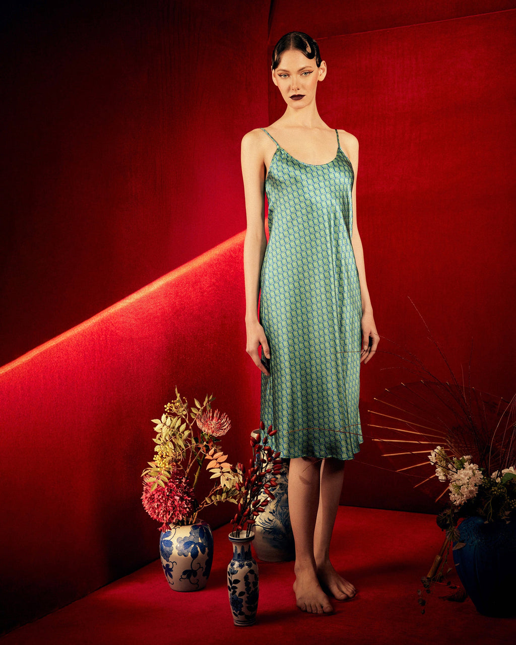 Edo Kumo Silk Slip Dress