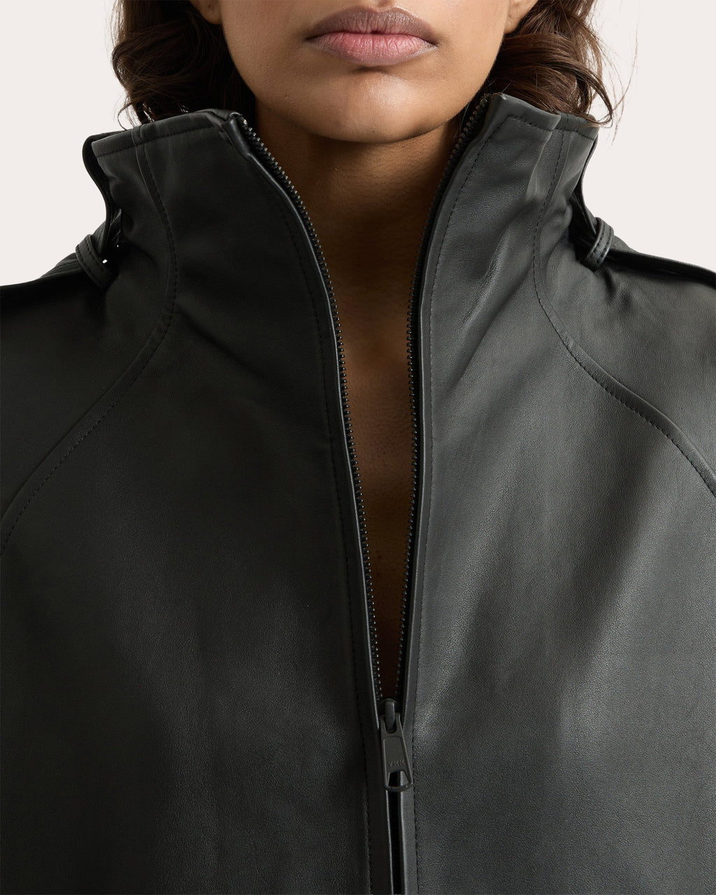 Sara Oversized Leather Jacket