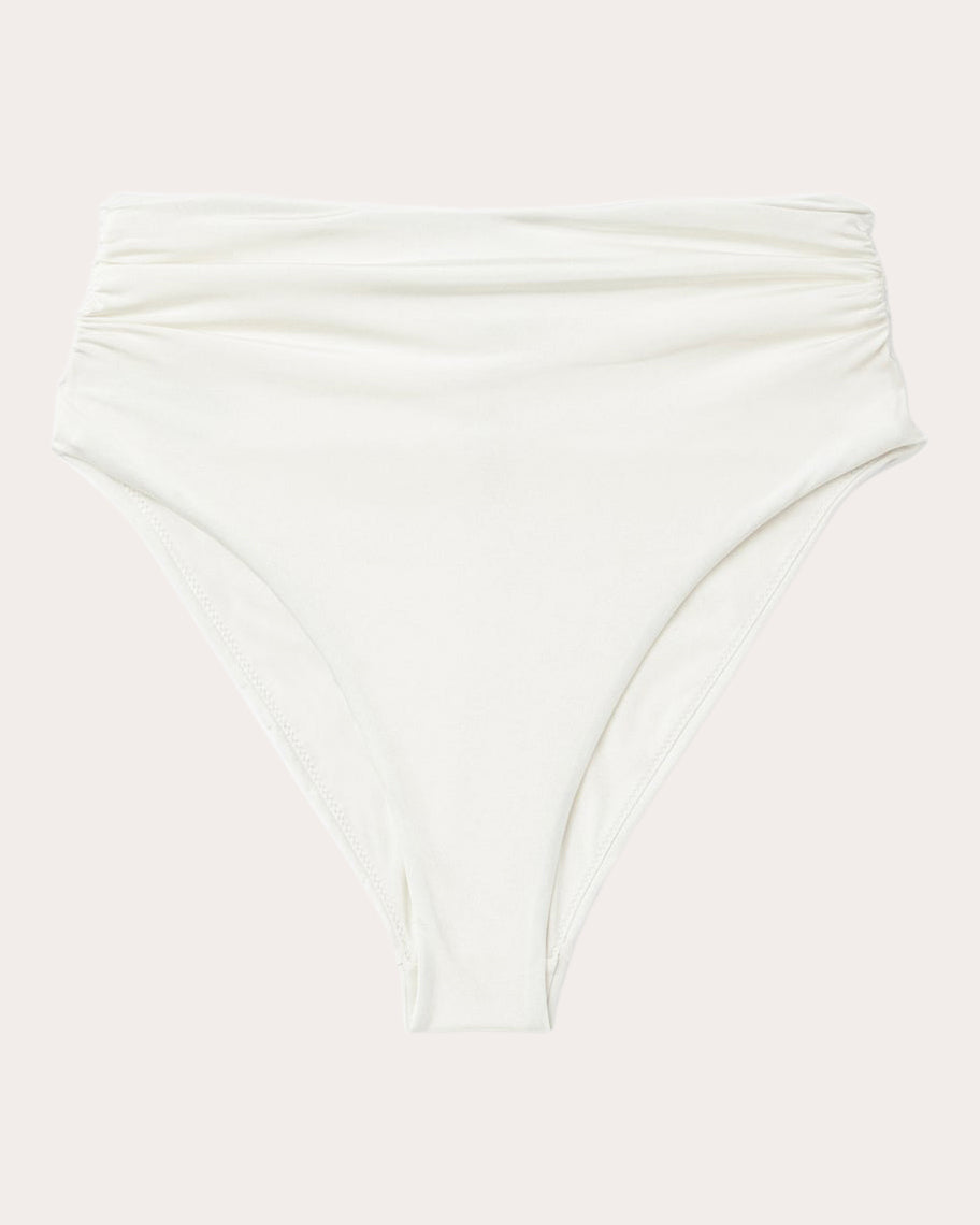 Haven Ruched High-Rise Bikini Bottoms