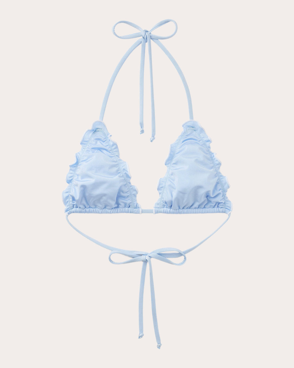 Sea Frilled Triangle Bikini Top