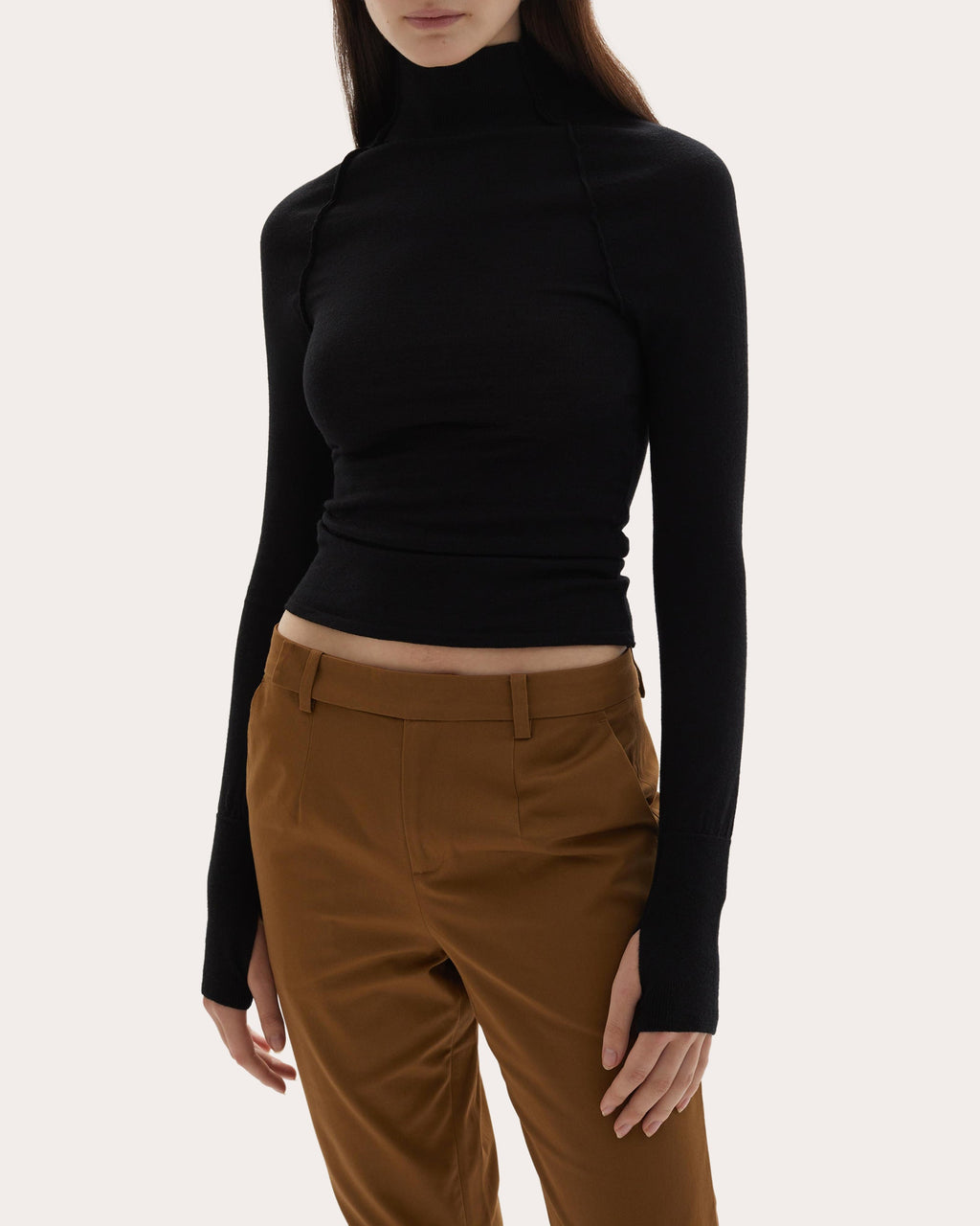 Sara Cotton Mid-Rise Capri Pants