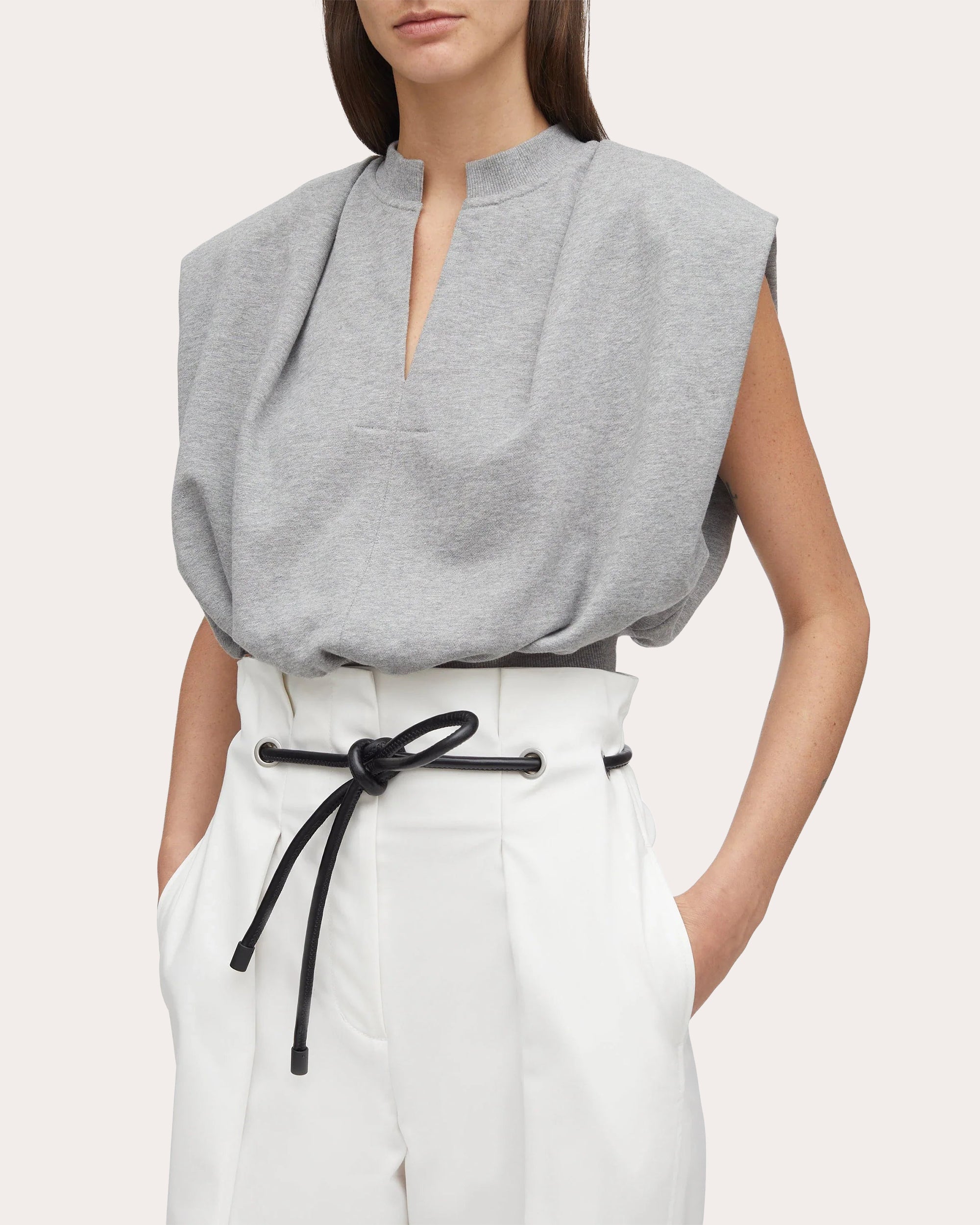 Pleated Tapered Paperbag Pants