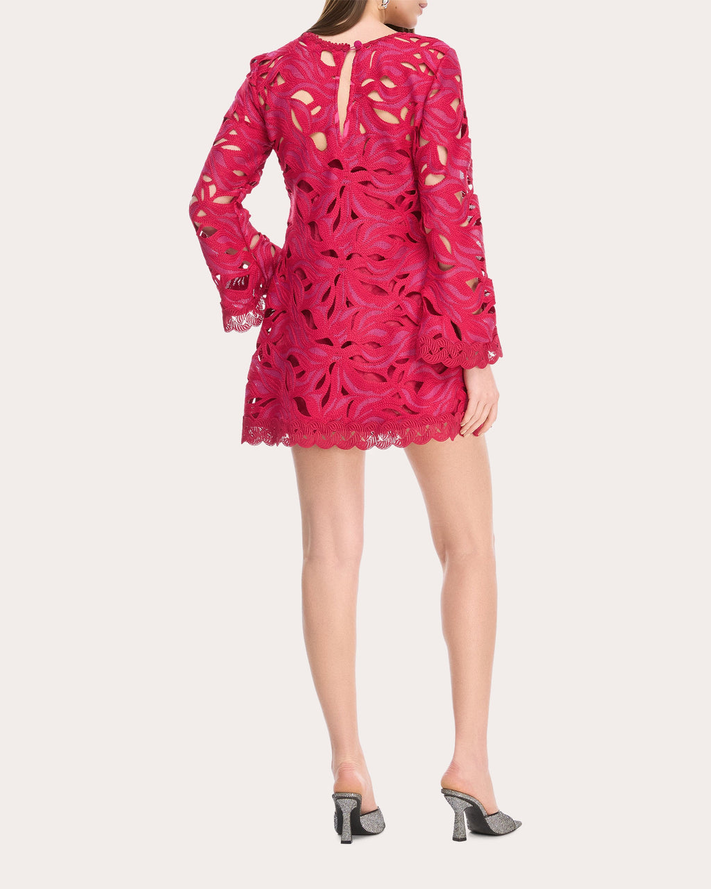 Solsticio Embroidered Mini Shift Dress