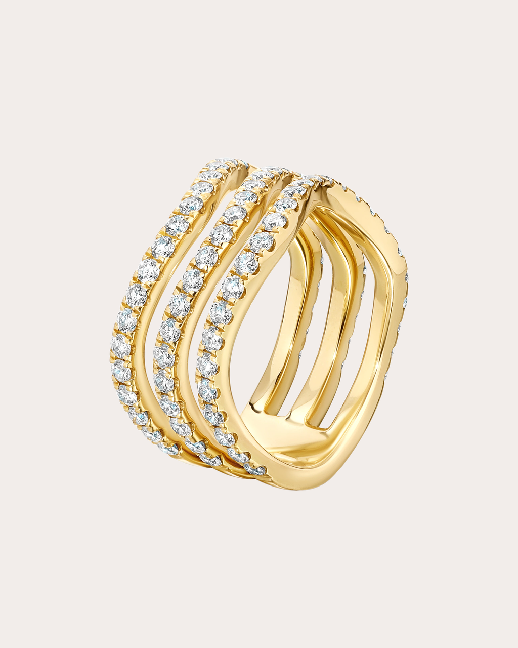 Diamond & 18k Gold Rio Triple Band Ring