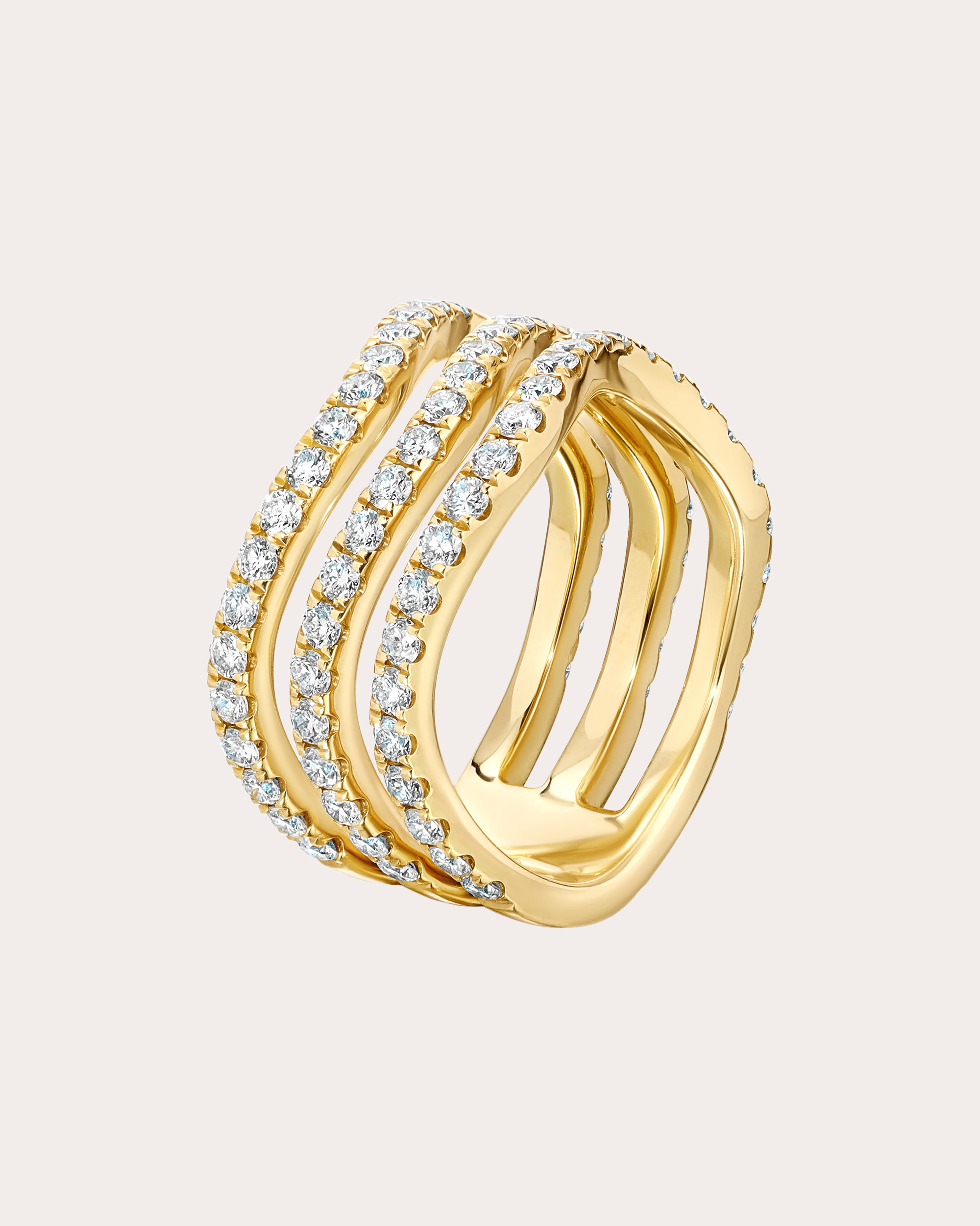 Diamond & 18k Gold Rio Triple Band Ring