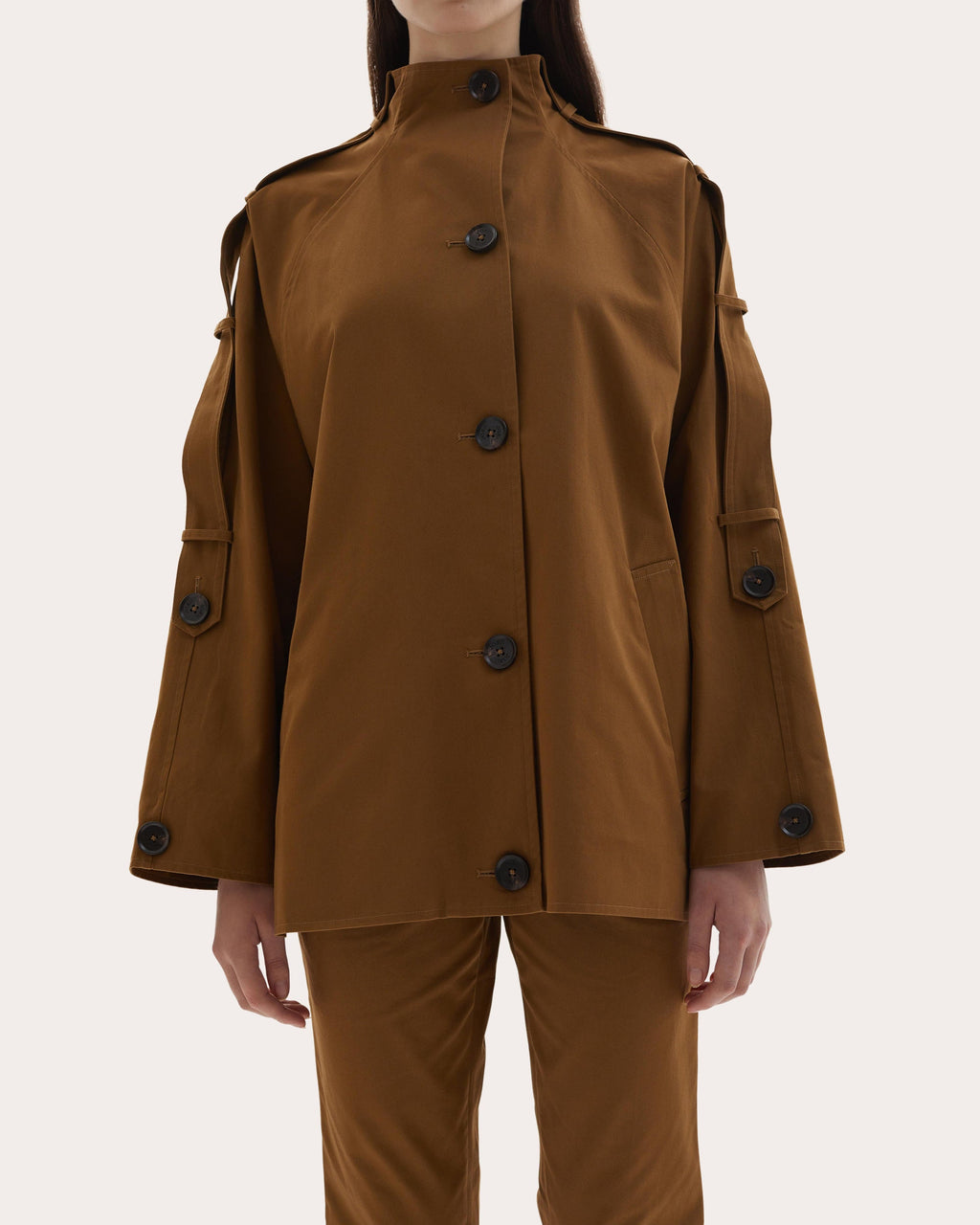Sara Cotton Oversized Trench Jacket