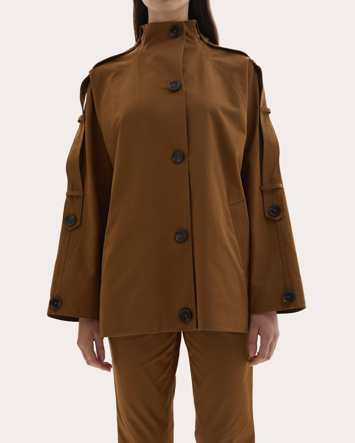 Sara Cotton Oversized Trench Jacket