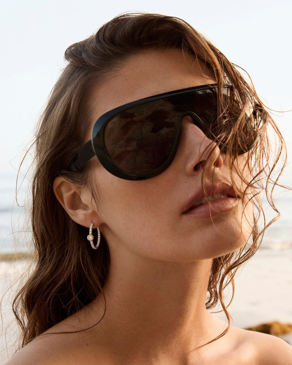 Diamond Pavé Orbit Hoop Earrings
