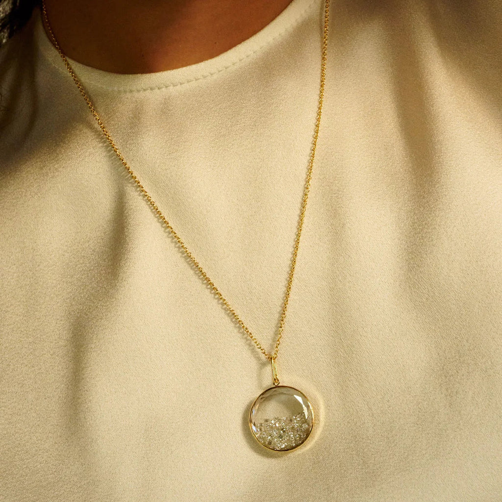 Diamond & 18k Gold Core 20 Shaker Pendant Necklace