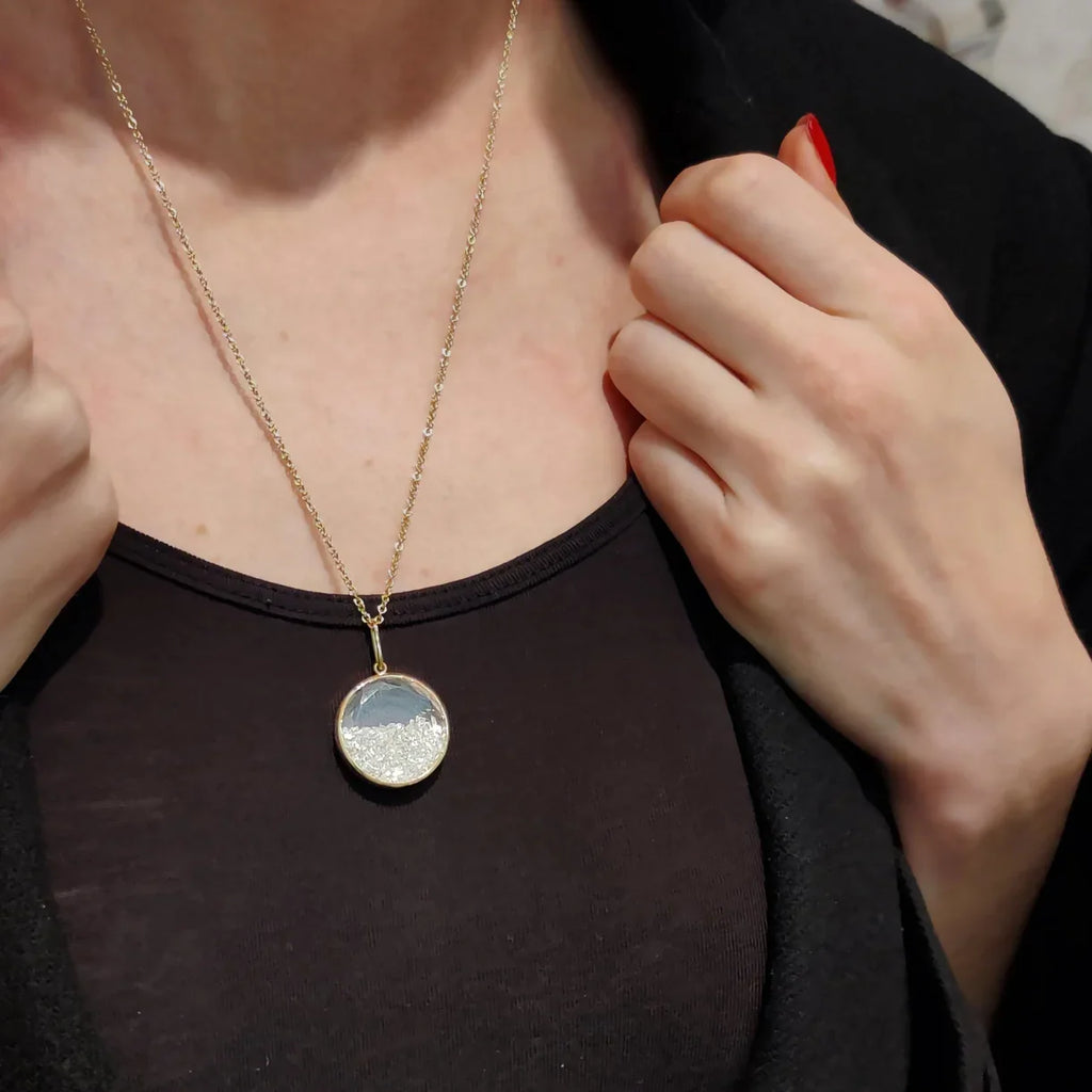 Diamond & 18k Gold Core 20 Shaker Pendant Necklace