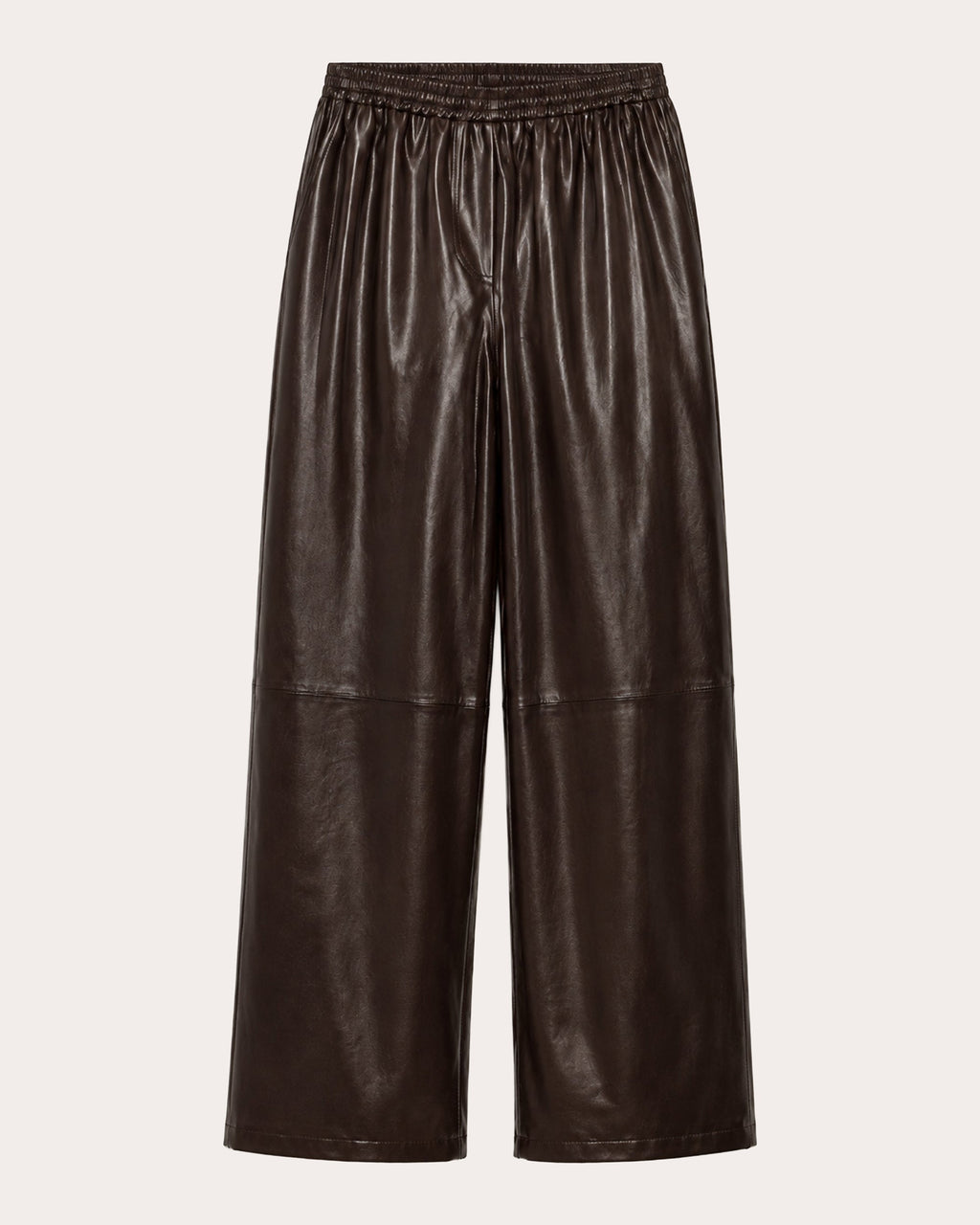 Corrine Leather Straight-Leg Pants