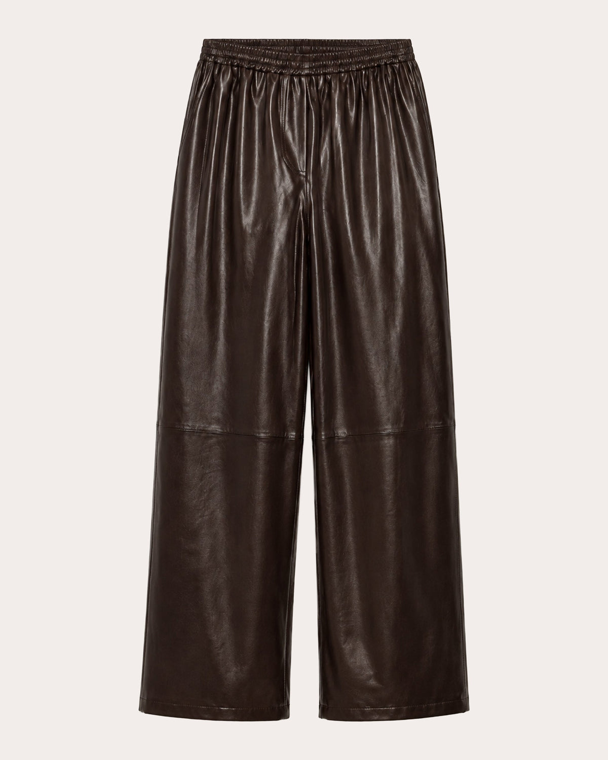 Corrine Leather Straight-Leg Pants