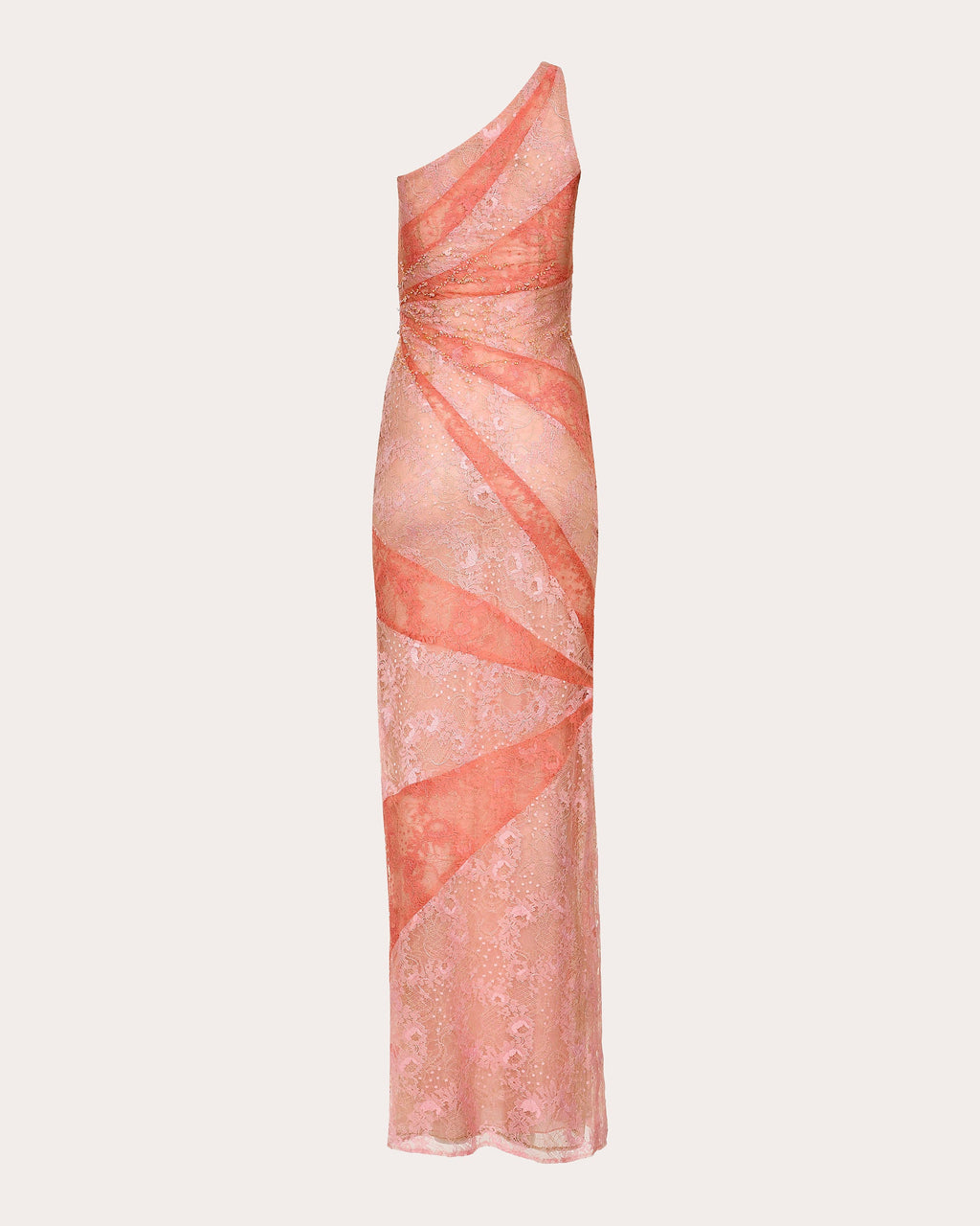 Ramos Asymmetric Lace Maxi Dress