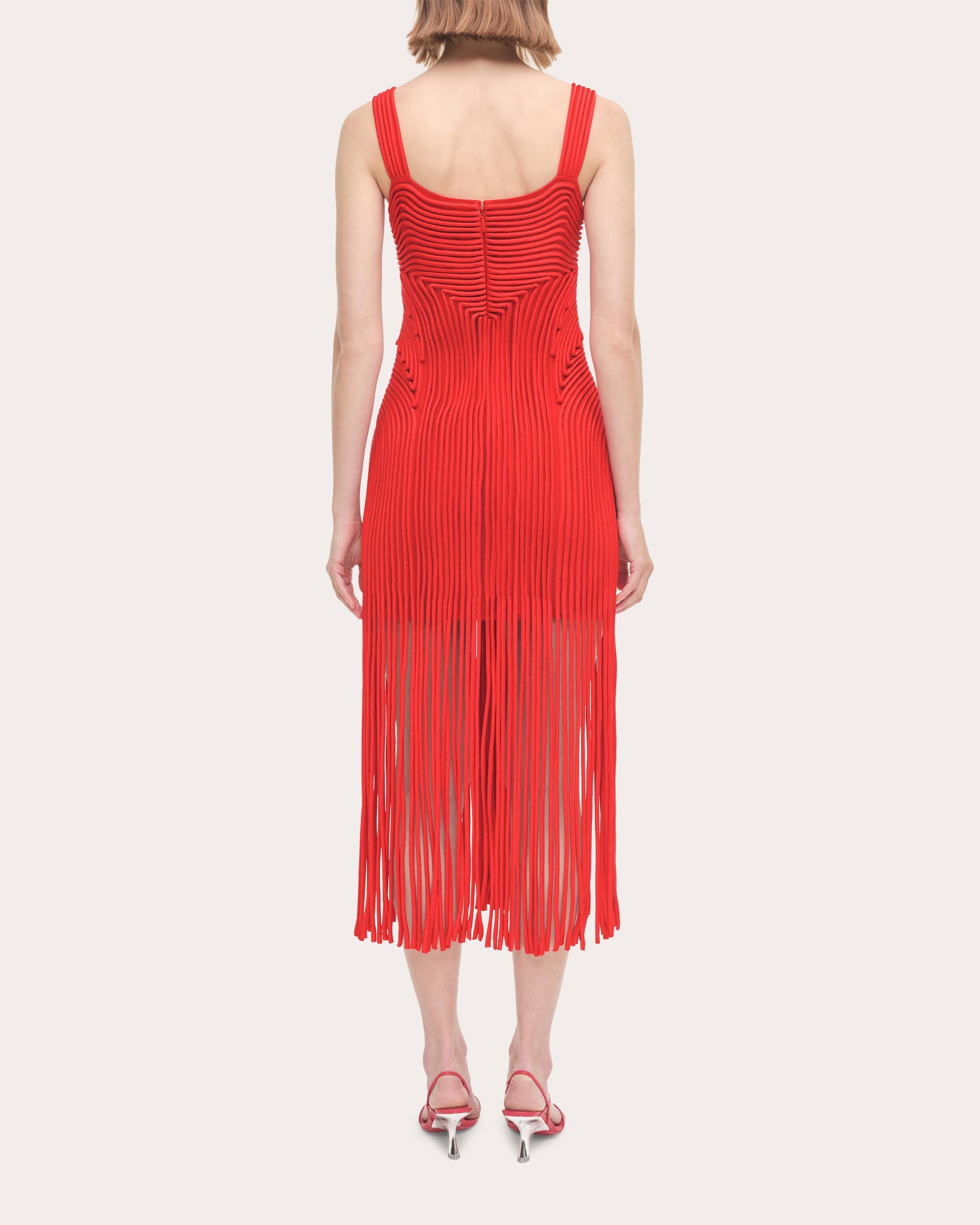 Darby Embroidered Fringe Midi Dress