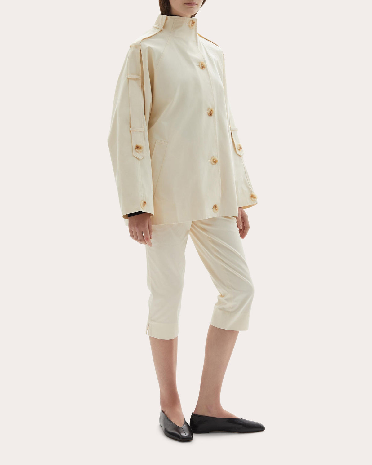 Sara Cotton Oversized Trench Jacket