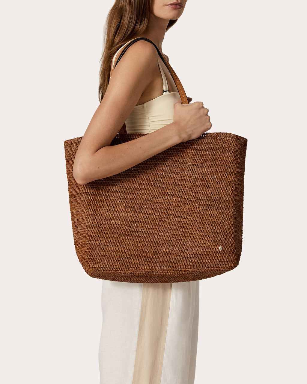 Matale Crocheted Raffia Tote Bag