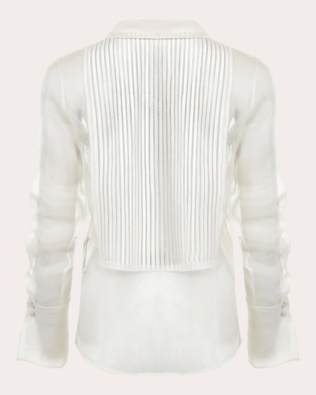 Irma Paneled Sheer Silk-Organza Blouse