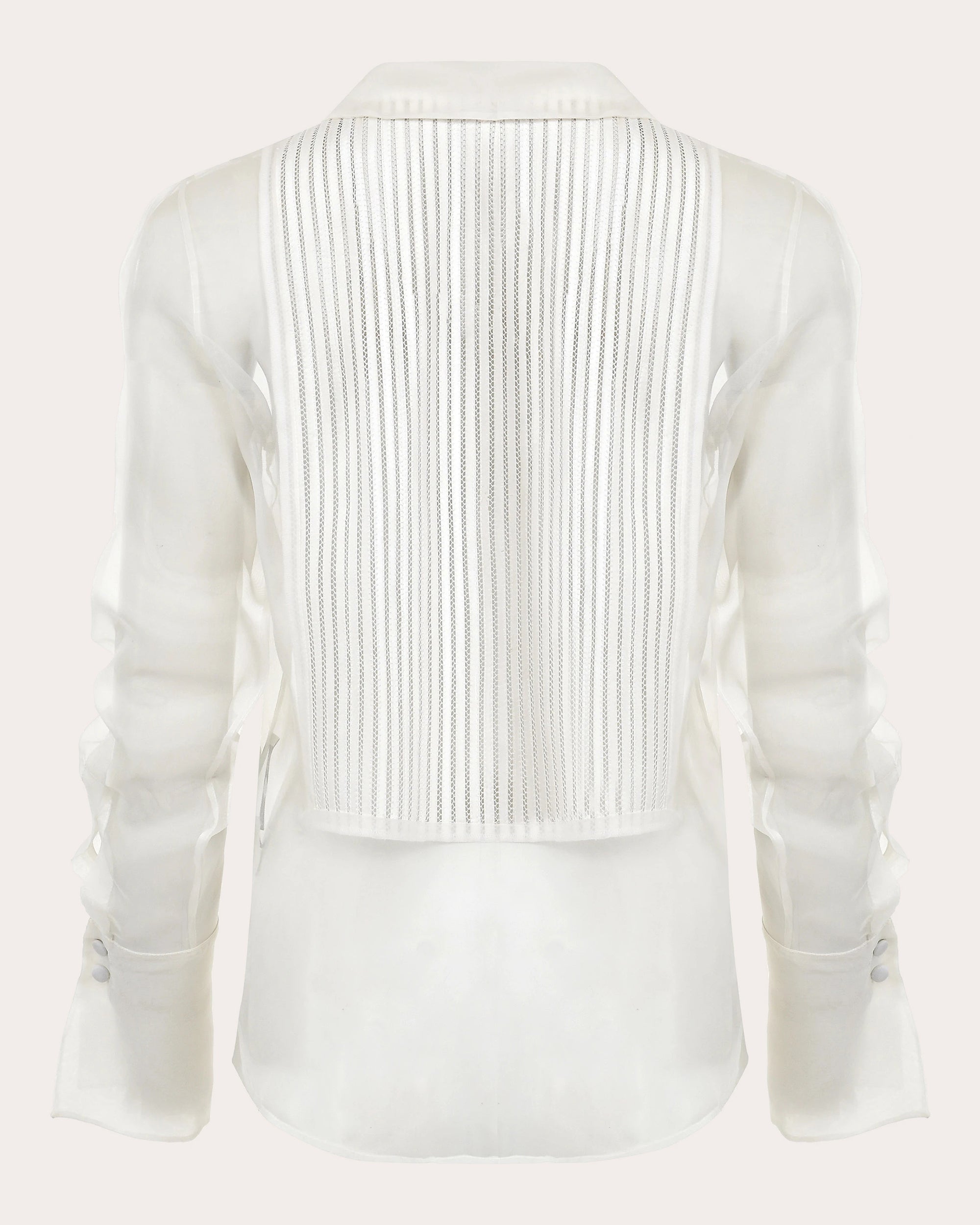 Irma Paneled Sheer Silk-Organza Blouse