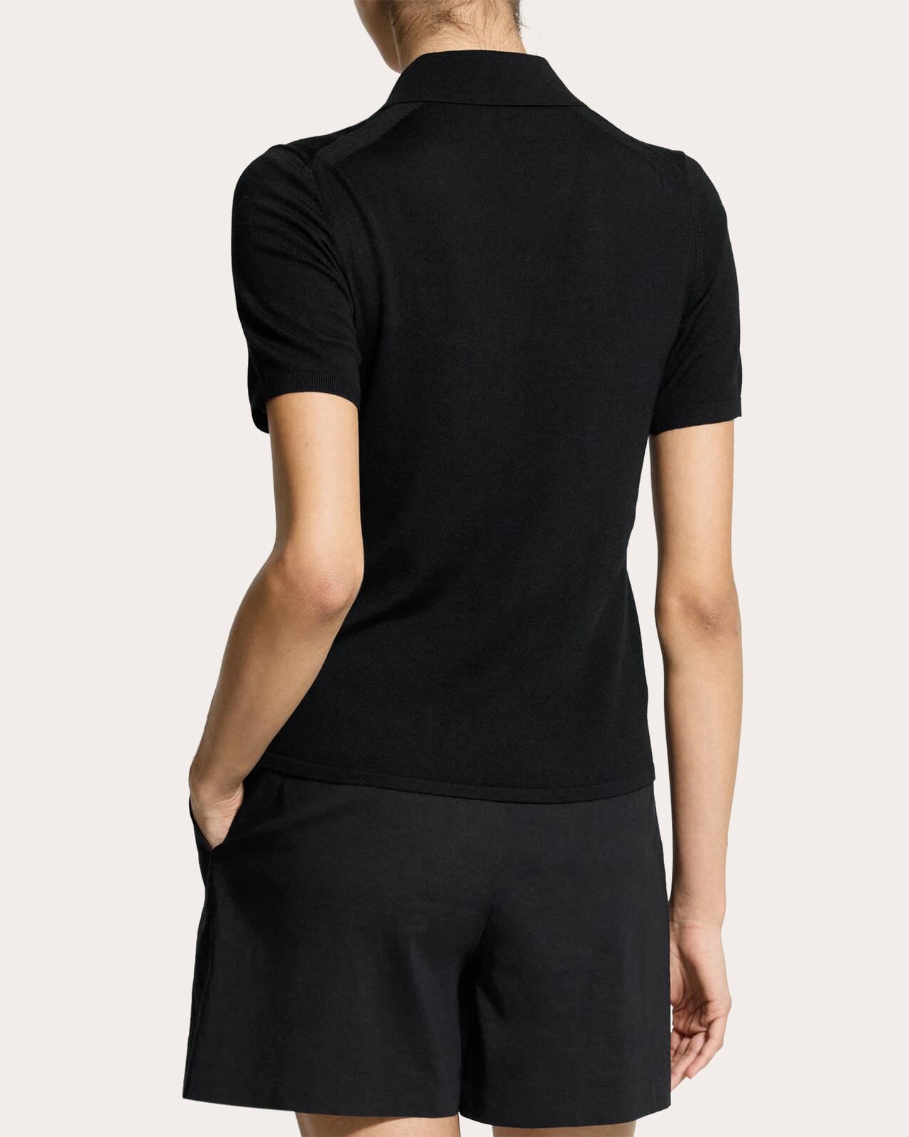 Regal Wool Pointelle-Trim Polo