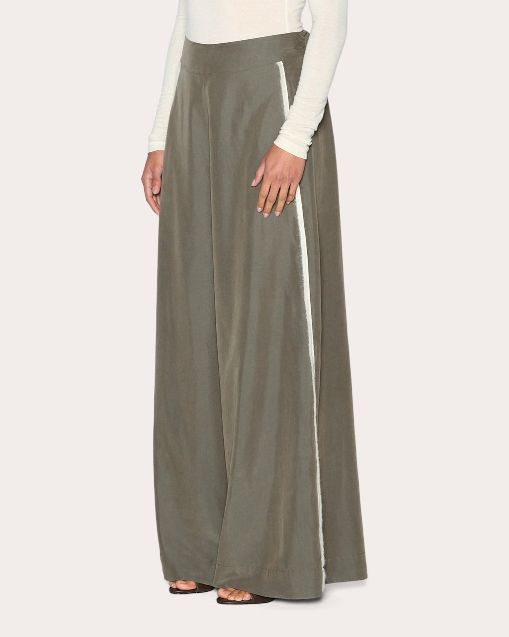 Radiance Grosgrain Wide-Leg Pants