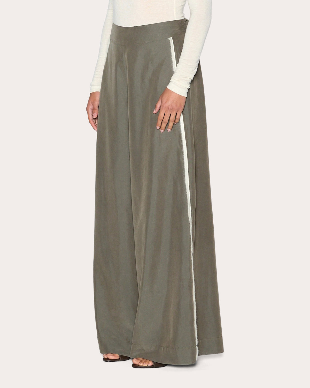 Radiance Grosgrain Wide-Leg Pants