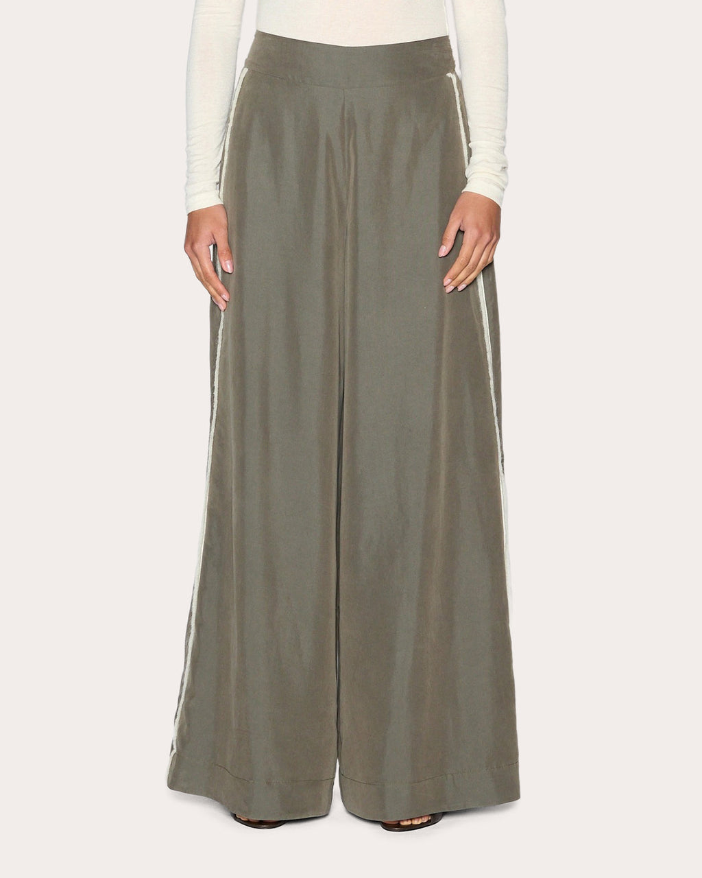 Radiance Grosgrain Wide-Leg Pants