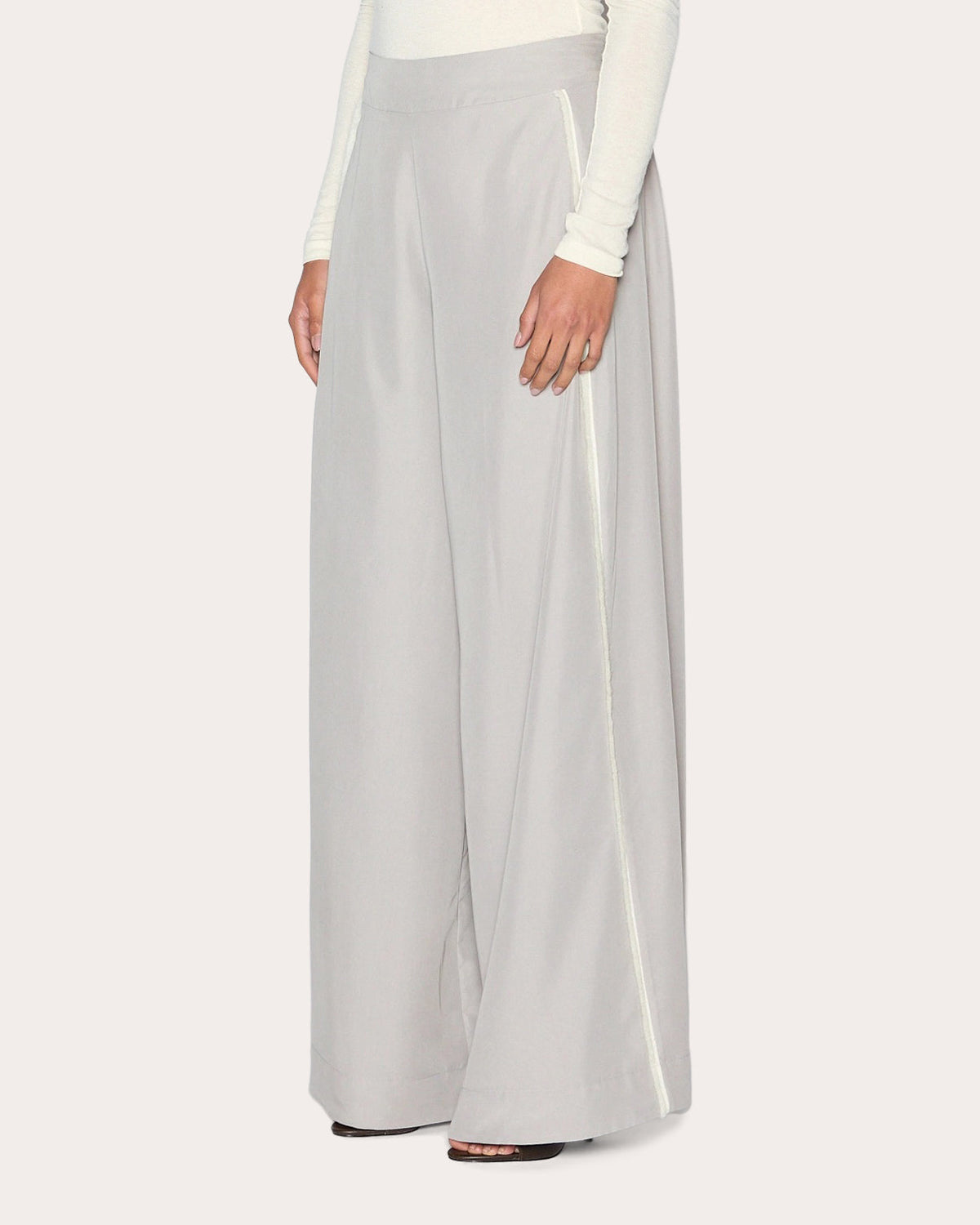 Radiance Grosgrain Wide-Leg Pants